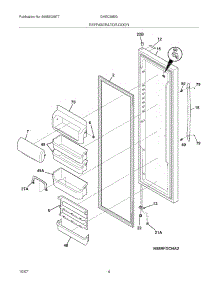 05 - Refrigerator Door parts for Frigidaire Refrigerator GHSC39EGPB2 from AppliancePartsPros.com
