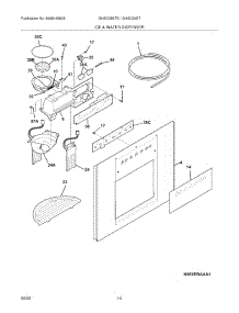 15 - Ice & Water Dispenser parts for Frigidaire Refrigerator GHSC39ETES3 from AppliancePartsPros.com