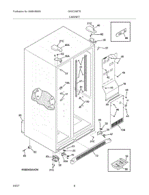 07 - Cabinet parts for Frigidaire Refrigerator GHSC39ETEW2 from AppliancePartsPros.com