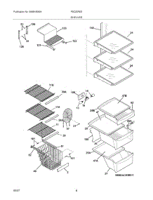 09 - Shelves parts for Frigidaire Refrigerator FSC23R5DWD from AppliancePartsPros.com