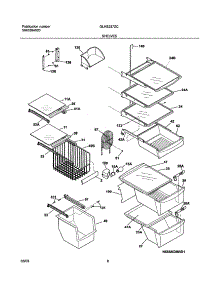 09 - Shelves parts for Frigidaire Refrigerator GLHS237ZCQ1 from AppliancePartsPros.com