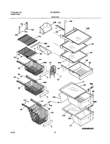 09 - Shelves parts for Frigidaire Refrigerator GLHS264ZAQ3 from AppliancePartsPros.com