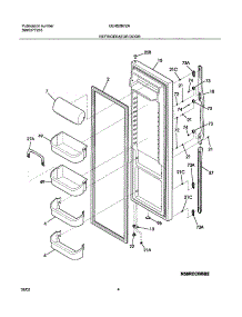 05 - Refrigerator Door parts for Frigidaire Refrigerator GLHS267ZAQ4 from AppliancePartsPros.com
