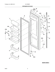 05 - Refrigerator Door parts for Frigidaire Refrigerator GLHS268ZDS0 from AppliancePartsPros.com