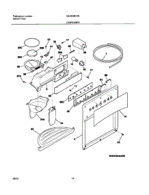 15 - Ice & Water Dispenser parts for Frigidaire Refrigerator GLHS267ZAQ4 from AppliancePartsPros.com