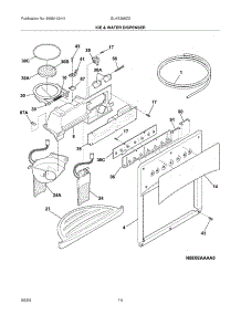 15 - Ice & Water Dispenser parts for Frigidaire Refrigerator GLHS268ZDS0 from AppliancePartsPros.com