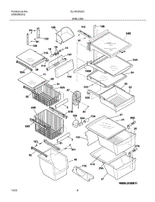 09 - Shelves parts for Frigidaire Refrigerator GLHS269ZCB3 from AppliancePartsPros.com