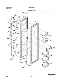 03 - Freezer Door parts for Frigidaire Refrigerator GLHS280ZAQ3 from AppliancePartsPros.com