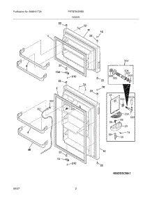 03 - Door parts for Frigidaire Refrigerator FRTB7B4EMB3 from AppliancePartsPros.com