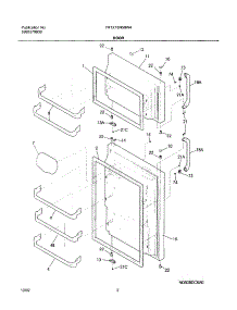 03 - Doors parts for Frigidaire Refrigerator FRTX18N5BW4 from AppliancePartsPros.com