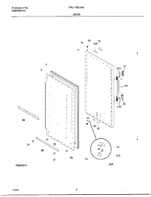 02 - Door parts for Frigidaire Refrigerator FRU17B2JW0 from AppliancePartsPros.com