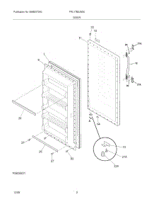 03 - Door parts for Frigidaire Refrigerator FRU17B2JW20 from AppliancePartsPros.com