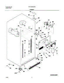 05 - Cabinet parts for Frigidaire Refrigerator FRTX18N5BW4 from AppliancePartsPros.com