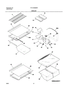 07 - Shelves parts for Frigidaire Refrigerator FRTX18N5BW4 from AppliancePartsPros.com
