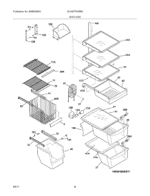 09 - Shelves parts for Frigidaire Refrigerator GLHS37EHSB9 from AppliancePartsPros.com