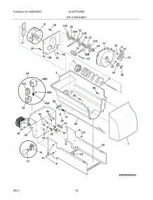 17 - Ice Container parts for Frigidaire Refrigerator GLHS37EHSB9 from AppliancePartsPros.com