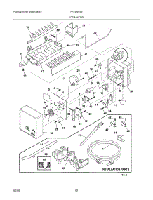 11 - Ice Maker parts for Frigidaire Refrigerator FRT8WR6EW4 from AppliancePartsPros.com