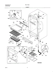 05 - Cabinet parts for Frigidaire Refrigerator FRU17G4JW0 from AppliancePartsPros.com