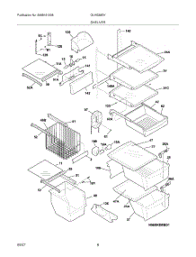 09 - Shelves parts for Frigidaire Refrigerator GLHS39EHPW1 from AppliancePartsPros.com