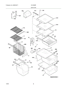 09 - Shelves parts for Frigidaire Refrigerator GLHS66EEQA from AppliancePartsPros.com