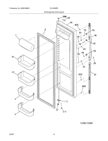 05 - Refrigrator Door parts for Frigidaire Refrigerator GLHS66EEWB from AppliancePartsPros.com