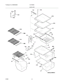 09 - Shelves parts for Frigidaire Refrigerator GLHS66EJW0 from AppliancePartsPros.com