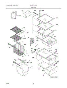 09 - Shelves parts for Frigidaire Refrigerator GLHS67EHSB0 from AppliancePartsPros.com