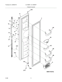 03 - Freezer Door parts for Frigidaire Refrigerator GLHS68EEB4 from AppliancePartsPros.com