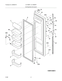 05 - Refrigerator Door parts for Frigidaire Refrigerator GLHS68EEB4 from AppliancePartsPros.com