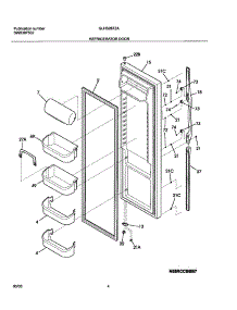 05 - Refrigerator Door parts for Frigidaire Refrigerator GLHS267ZAQ5 from AppliancePartsPros.com