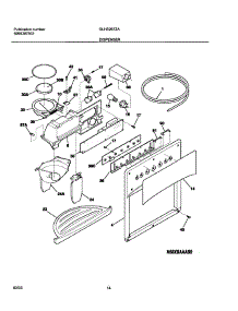 15 - Dispenser parts for Frigidaire Refrigerator GLHS267ZAQ5 from AppliancePartsPros.com