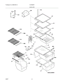 09 - Shelves parts for Frigidaire Refrigerator GLHS35EHB5 from AppliancePartsPros.com