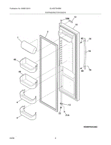 05 - Refrigerator Door parts for Frigidaire Refrigerator GLHS37EHSB6 from AppliancePartsPros.com