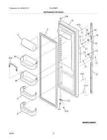 05 - Refrigerator Door parts for Frigidaire Refrigerator GLHS38EEPB0 from AppliancePartsPros.com