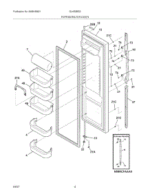 05 - Refrigerator Door parts for Frigidaire Refrigerator GLHS38EGQ4 from AppliancePartsPros.com