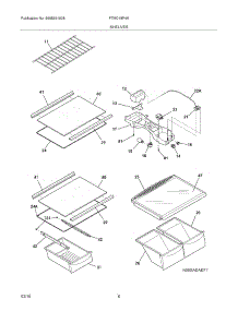 07 - Shelves parts for Frigidaire Refrigerator FTMD18P4KB1 from AppliancePartsPros.com