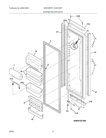 05 - Refrigerator Door parts for Frigidaire Refrigerator GHSC39ETEW3 from AppliancePartsPros.com
