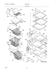 09 - Shelves parts for Frigidaire Refrigerator GHSC39ETEB0 from AppliancePartsPros.com