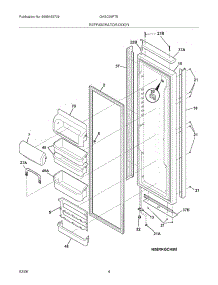 05 - Refrigerator Door parts for Frigidaire Refrigerator GHSC39FTES0 from AppliancePartsPros.com