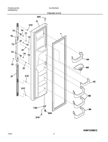 03 - Freezer Door parts for Frigidaire Refrigerator GLHS269ZCQ3 from AppliancePartsPros.com