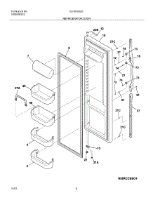 05 - Refrigerator Door parts for Frigidaire Refrigerator GLHS269ZCQ3 from AppliancePartsPros.com