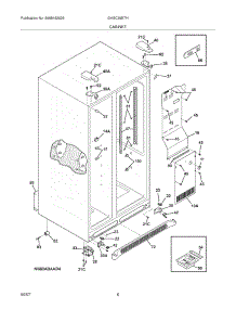07 - Cabinet parts for Frigidaire Refrigerator GHSC39ETHW1 from AppliancePartsPros.com