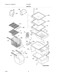09 - Shelves parts for Frigidaire Refrigerator GLHS36EEQ2 from AppliancePartsPros.com
