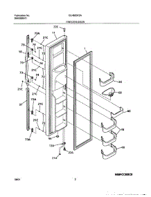 03 - Freezer Door parts for Frigidaire Refrigerator GLHS237ZAQ1 from AppliancePartsPros.com