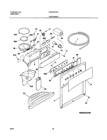 15 - Dispenser parts for Frigidaire Refrigerator GLHS237ZAQ1 from AppliancePartsPros.com