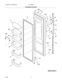 05 - Refrigerator Door parts for Frigidaire Refrigerator GLHS238ZDB0 from AppliancePartsPros.com