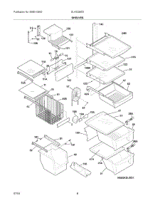 09 - Shelves parts for Frigidaire Refrigerator GLHS238ZDB0 from AppliancePartsPros.com