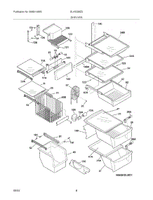 09 - Shelves parts for Frigidaire Refrigerator GLHS238ZDS1 from AppliancePartsPros.com