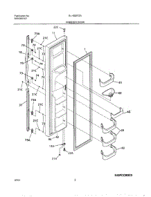 03 - Freezer Door parts for Frigidaire Refrigerator GLHS267ZAB0 from AppliancePartsPros.com