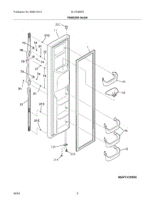 03 - Freezer Door parts for Frigidaire Refrigerator GLHS268ZDQ0 from AppliancePartsPros.com